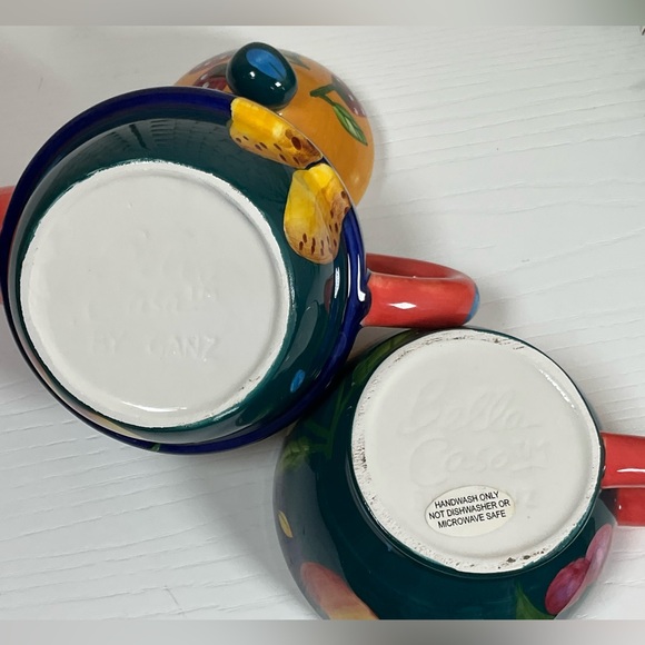 Bella Casa by Ganz Hand-Painted Fruit Ceramic Teapot Set - Picture 9 of 9